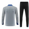 Inter Milan Grijze Trainings Sweatshirt Kwart-Zip 2024-25